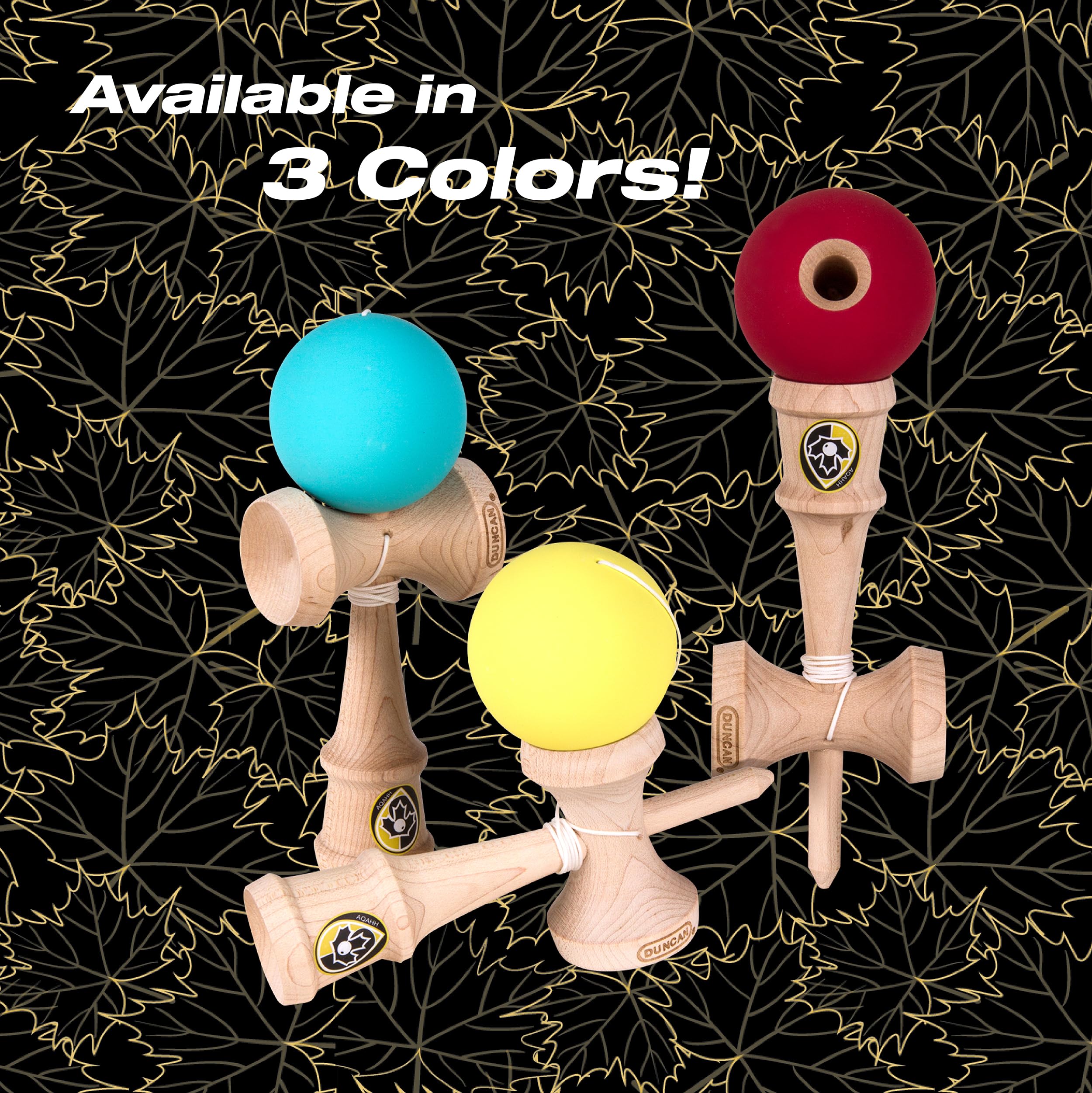 Duncan Toys Maple Drop Pro Kendama, Yellow