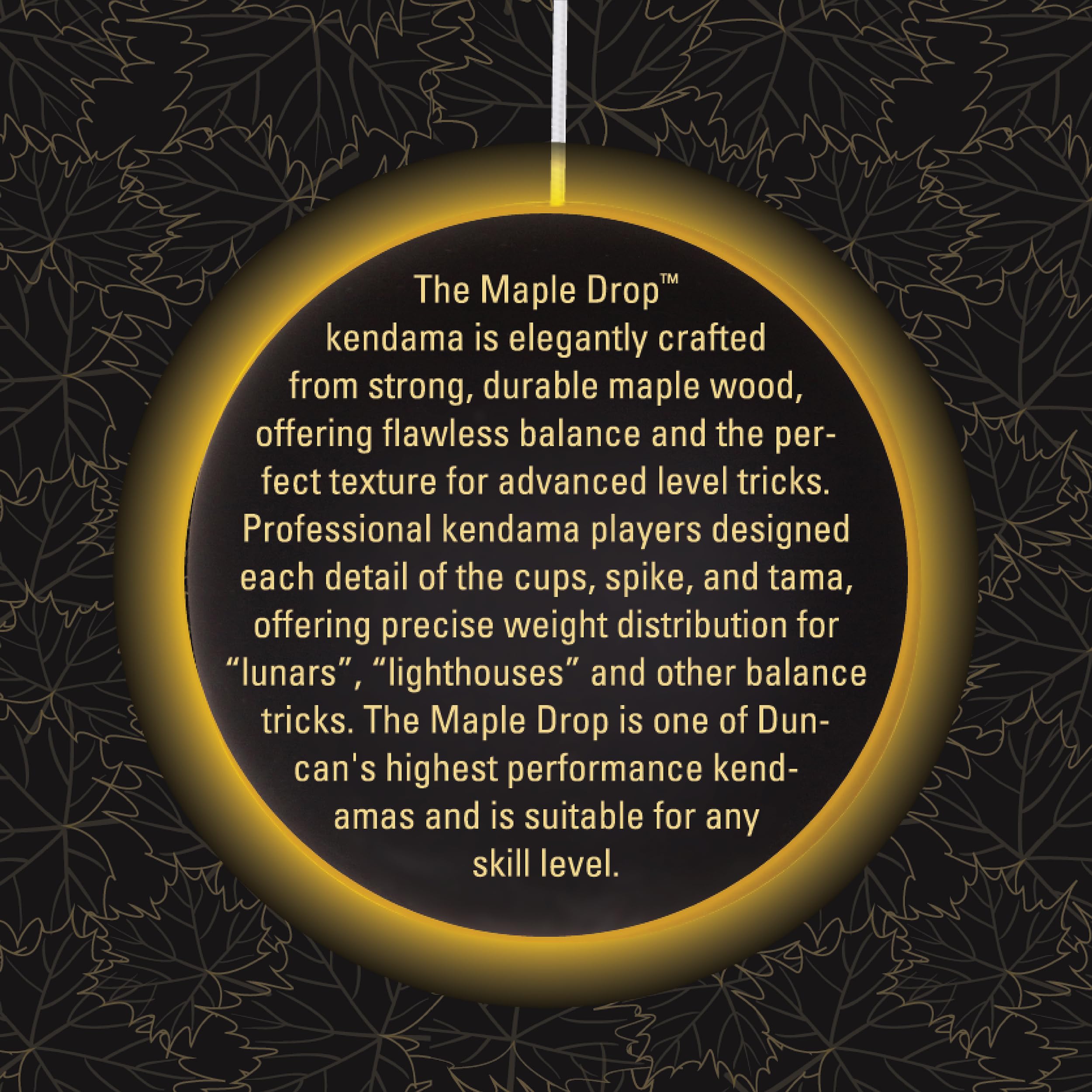 Duncan Toys Maple Drop Pro Kendama, Yellow